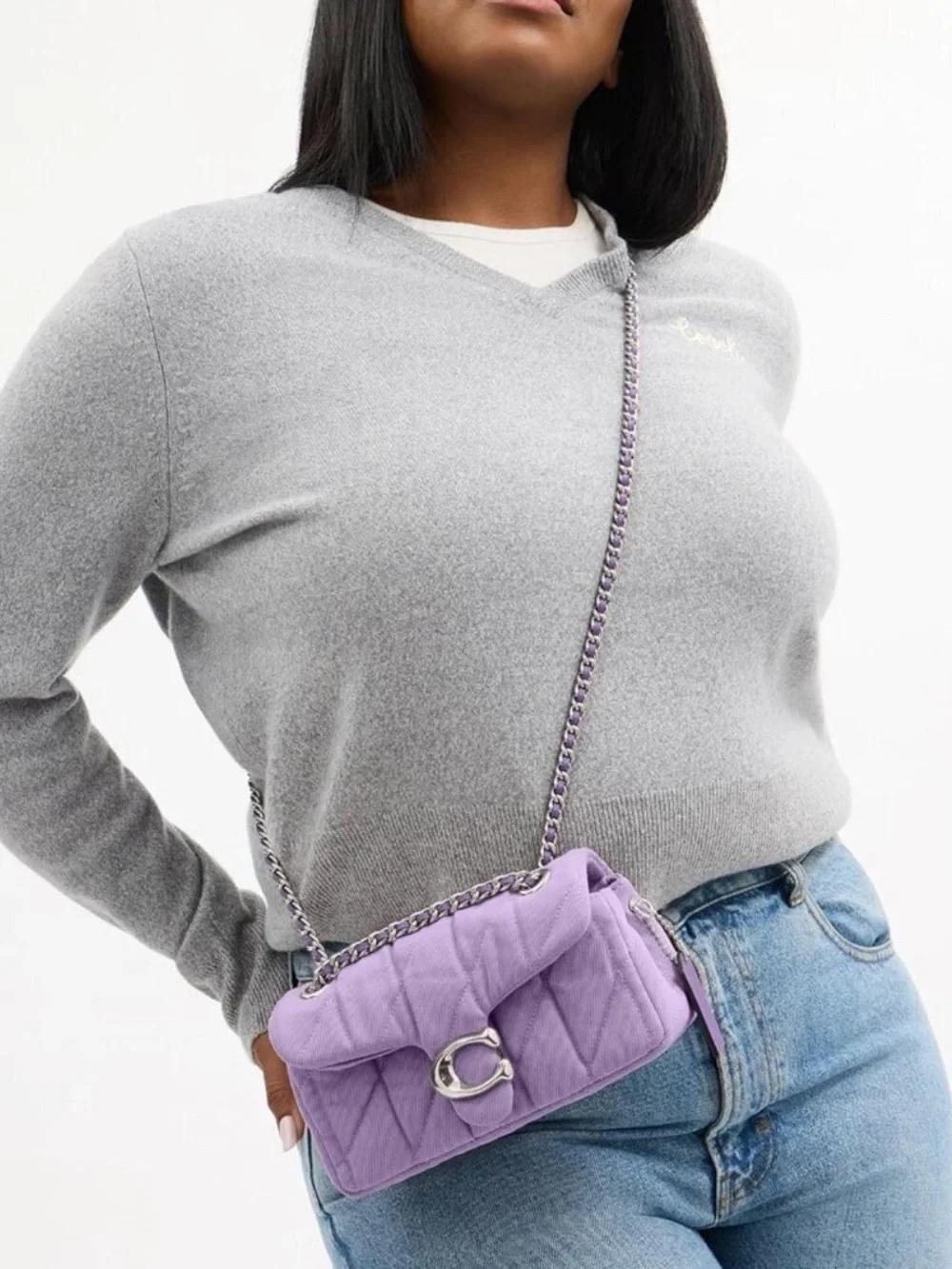 ⭐️Coach Quilted Pillow Tabby 20 Purple⭐️